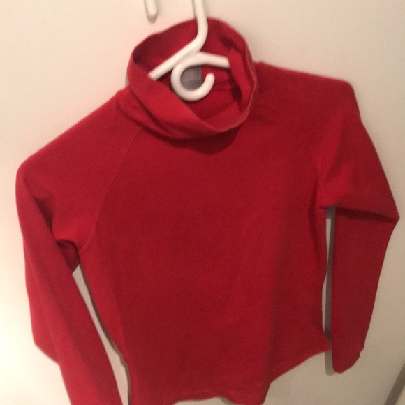 Stellar Cardinal Red Nike Stretchy Cotton Turtleneck 90/10 Cotton Spandex SZ M - Picture 2 of 8